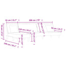 vidaXL sötétszürke L-alakú bársony kanapéágy 255x140x70 cm