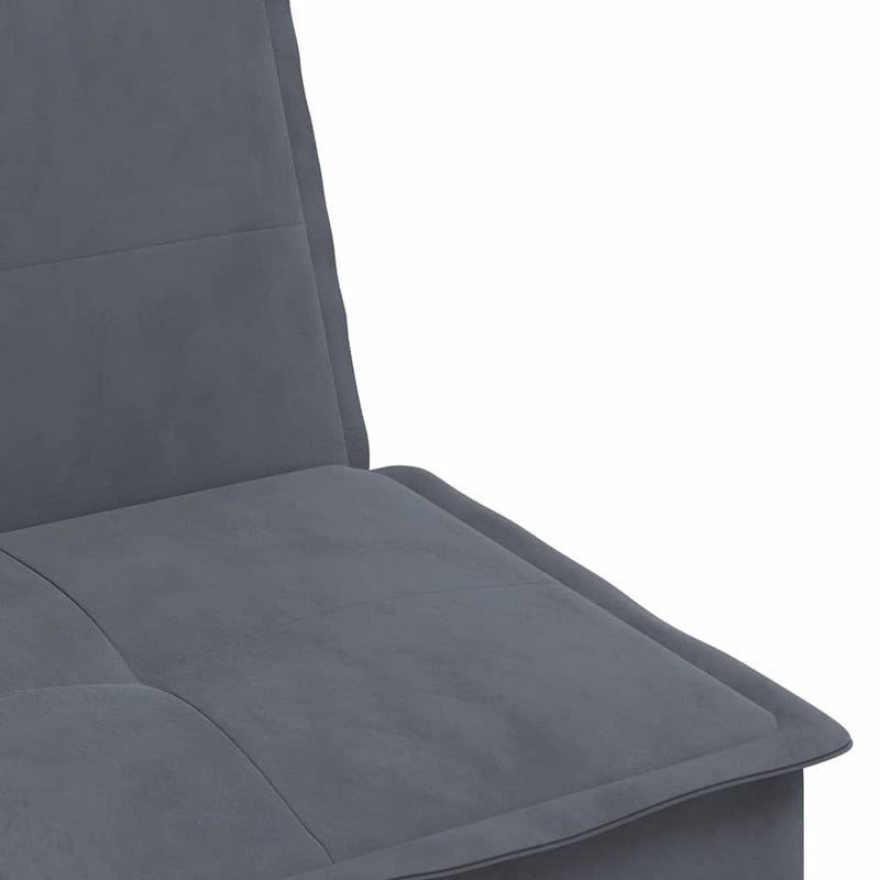 vidaXL sötétszürke L-alakú bársony kanapéágy 255x140x70 cm