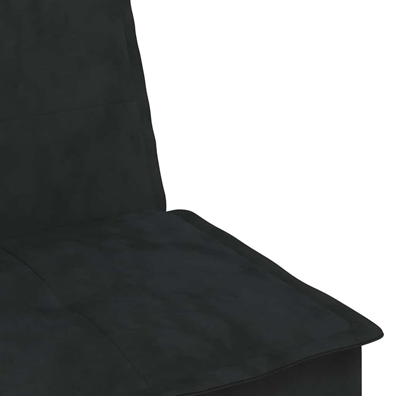 vidaXL fekete L-alakú bársony kanapéágy 255x140x70 cm