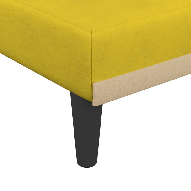 vidaXL sárga L-alakú bársony kanapéágy 271x140x70 cm