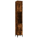 vidaXL 3 részes füstös tölgyszínű szerelt fa fürdőszobai szekrényszett