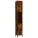 vidaXL 3 részes füstös tölgy színű szerelt fa fürdőszobai bútorszett