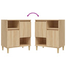 vidaXL 3 db sonoma tölgy színű szerelt fa tálalóasztal 60 x 35 x 70 cm