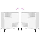 vidaXL 3 db fehér szerelt fa tálalószekrény 60 x 35 x 70 cm