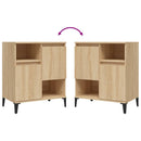 vidaXL 3 db sonoma tölgy színű szerelt fa tálalóasztal 60 x 35 x 70 cm