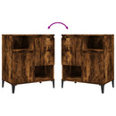 vidaXL 3 db füstös tölgy színű szerelt fa tálalószekrény 60x35x70 cm