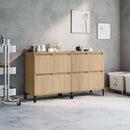 vidaXL 2 db sonoma tölgy színű szerelt fa tálalóasztal 60 x 35 x 70 cm