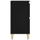 vidaXL 3 db fekete szerelt fa tálalószekrény 60 x 35 x70 cm