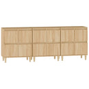 vidaXL 3 db sonoma tölgy színű szerelt fa tálalóasztal 60 x 35 x 70 cm