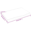 vidaXL kezeletlen tömör tölgyfa asztallap 60x40x2 cm