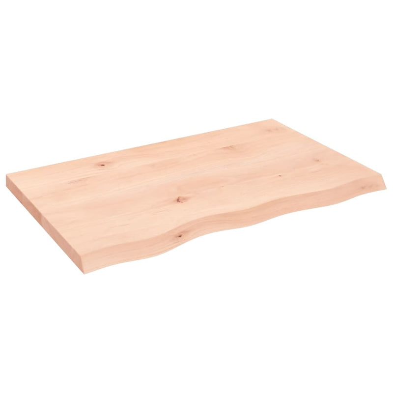 vidaXL kezeletlen tömör tölgyfa asztallap 80x50x(2-4) cm