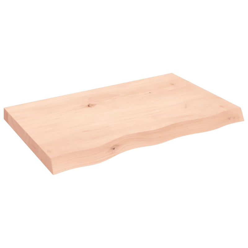 vidaXL kezeletlen tömör tölgyfa asztallap 80x50x(2-6) cm