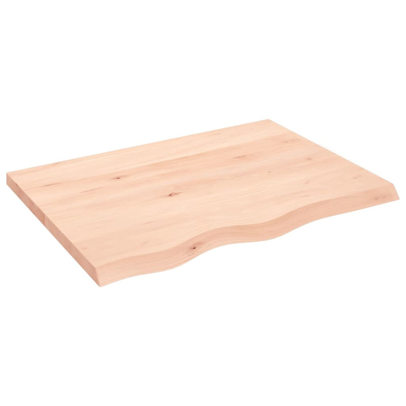 vidaXL kezeletlen tömör tölgyfa asztallap 80x60x(2-4) cm