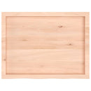 vidaXL kezeletlen tömör tölgyfa asztallap 80x60x(2-4) cm