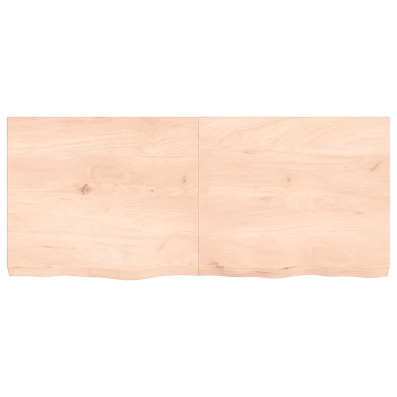 vidaXL kezeletlen tömör tölgyfa asztallap 140x60x(2-6) cm