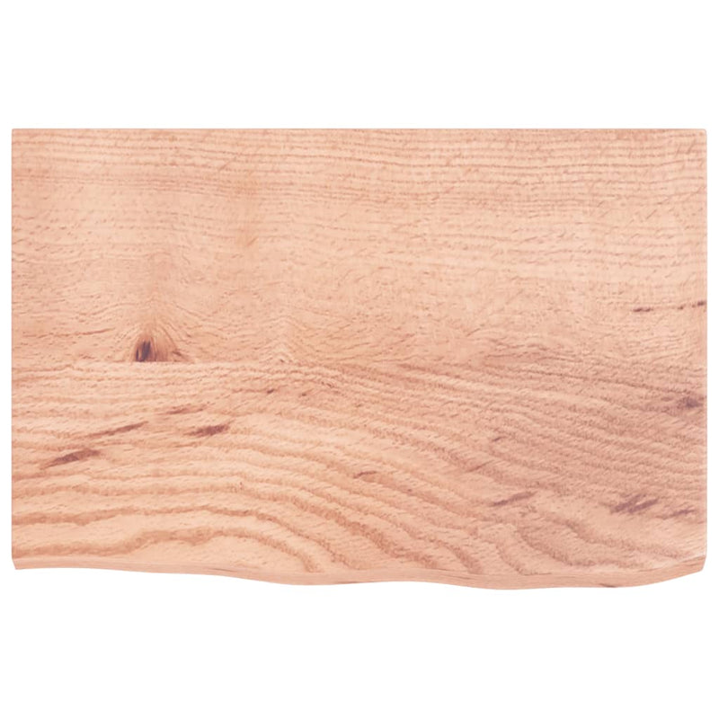 vidaXL világosbarna kezelt tömör tölgyfa asztallap 60x40x2 cm