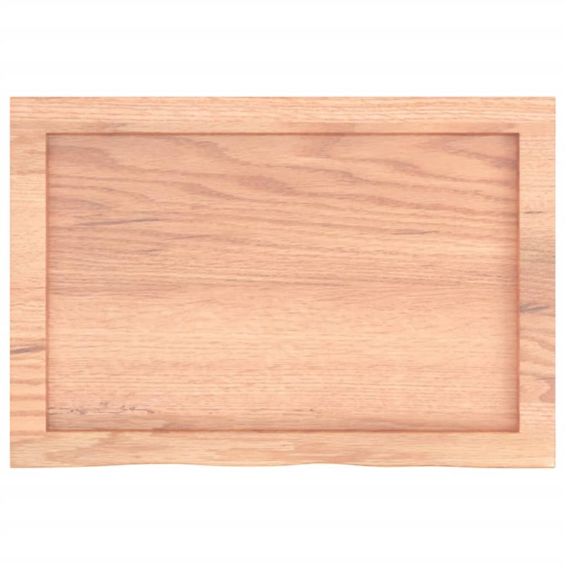 vidaXL világosbarna kezelt tömör tölgyfa asztallap 60x40x(2-6) cm