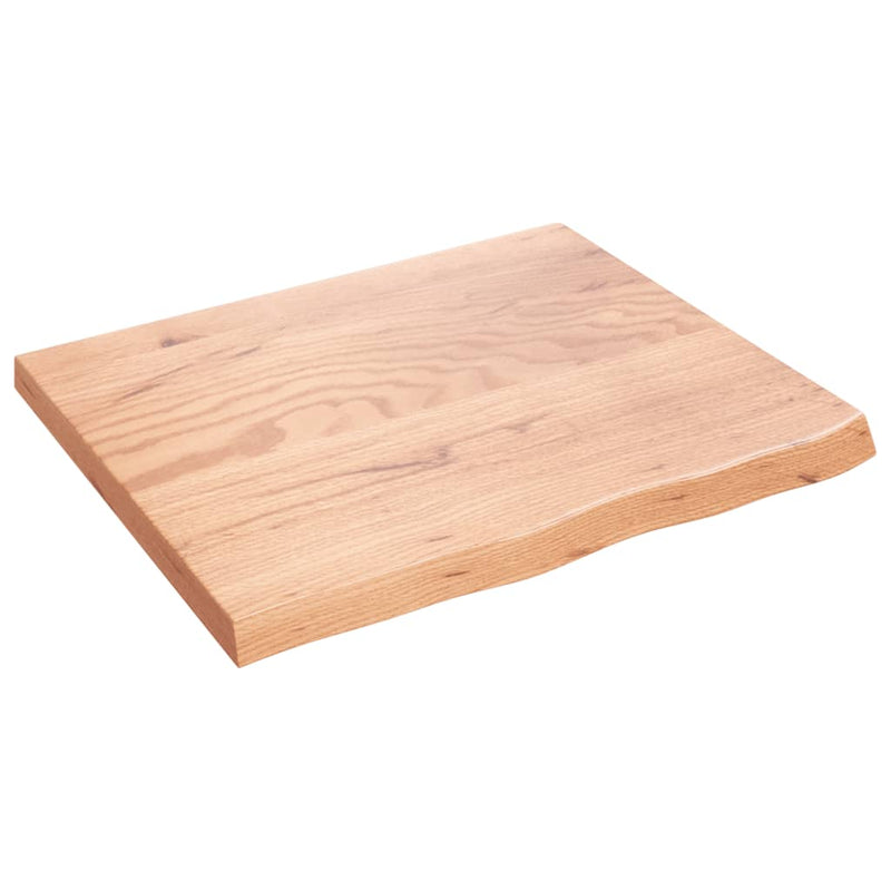 vidaXL világosbarna kezelt tömör tölgyfa asztallap 60x50x2 cm