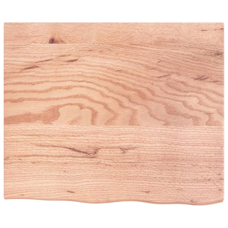 vidaXL világosbarna kezelt tömör tölgyfa asztallap 60x50x2 cm