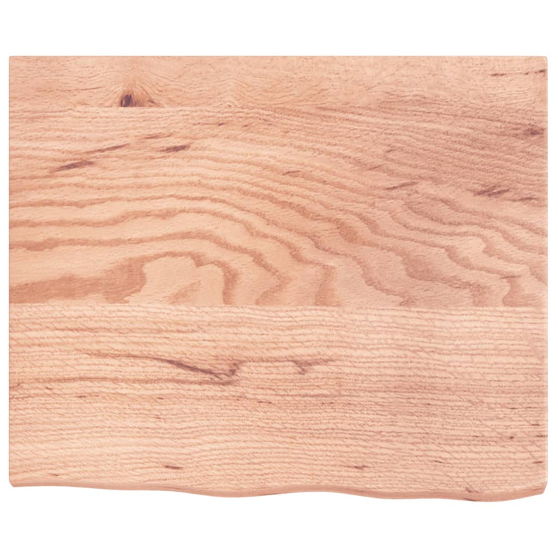 vidaXL világosbarna kezelt tömör tölgyfa asztallap 60x50x(2-4) cm