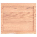 vidaXL világosbarna kezelt tömör tölgyfa asztallap 60x50x(2-4) cm