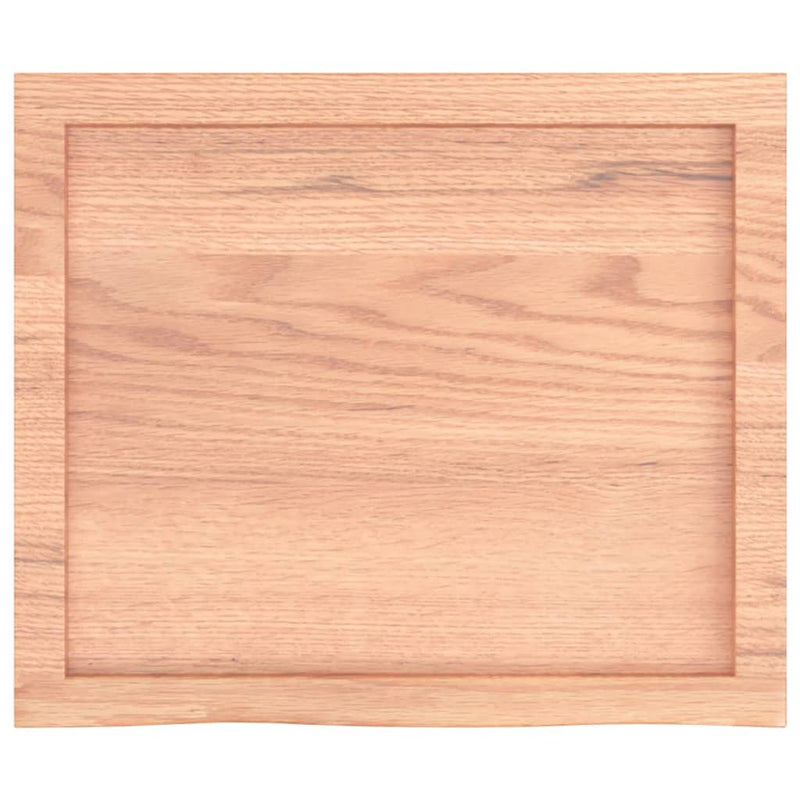 vidaXL világosbarna kezelt tömör tölgyfa asztallap 60x50x(2-4) cm