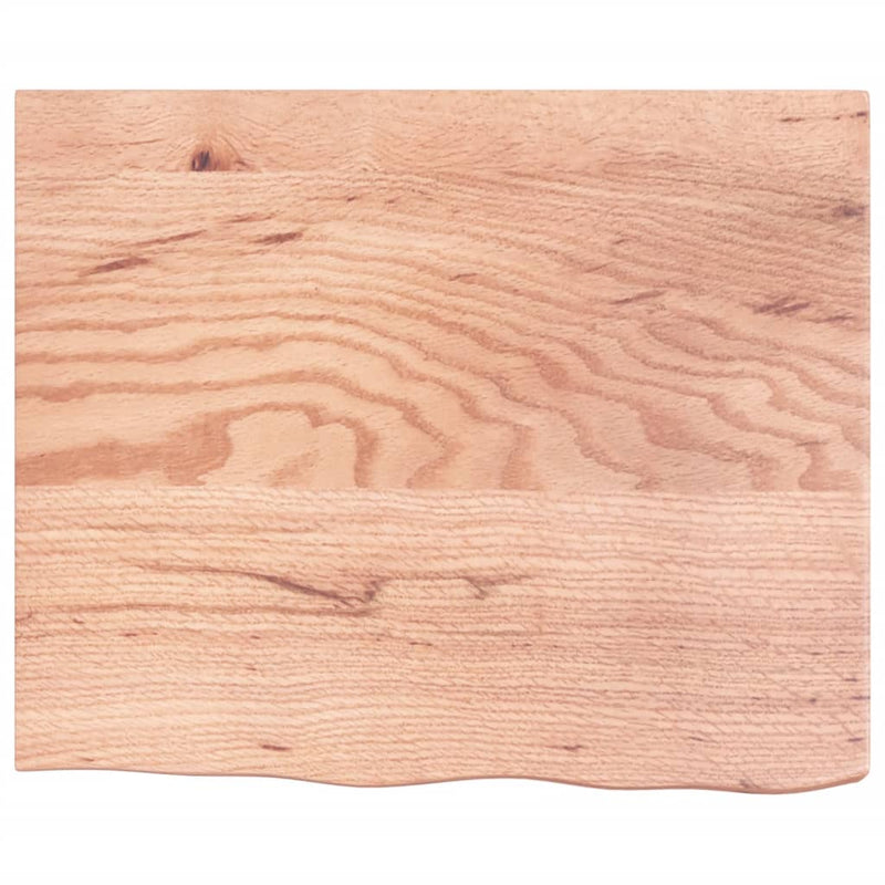 vidaXL világosbarna kezelt tömör tölgyfa asztallap 60x50x(2-6) cm