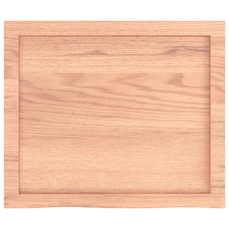 vidaXL világosbarna kezelt tömör tölgyfa asztallap 60x50x(2-6) cm