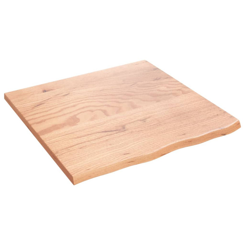 vidaXL világosbarna kezelt tömör tölgyfa asztallap 60x60x2 cm