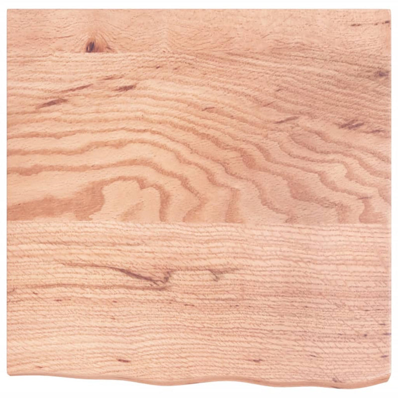 vidaXL világosbarna kezelt tömör tölgyfa asztallap 60x60x(2-4) cm