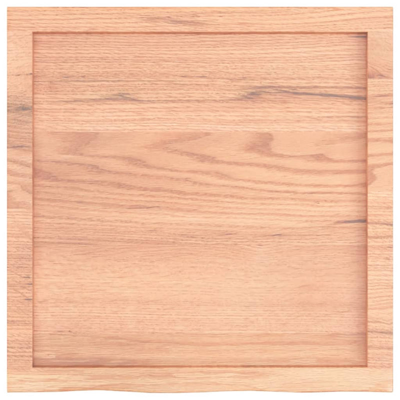 vidaXL világosbarna kezelt tömör tölgyfa asztallap 60x60x(2-4) cm
