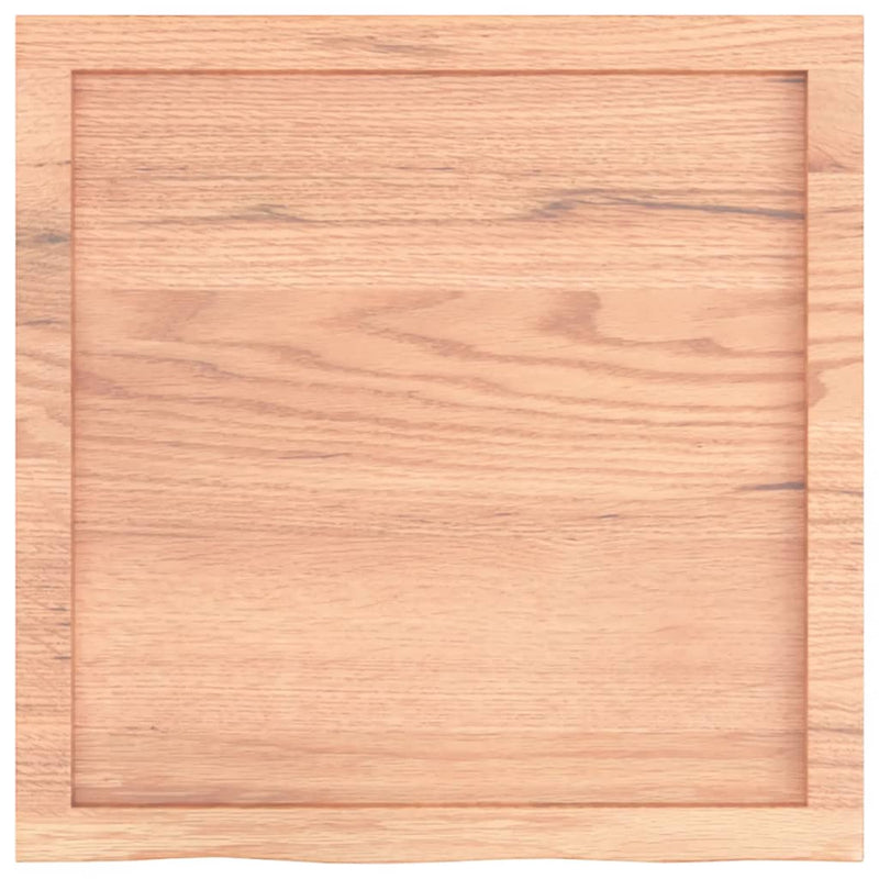 vidaXL világosbarna kezelt tömör tölgyfa asztallap 60x60x(2-6) cm