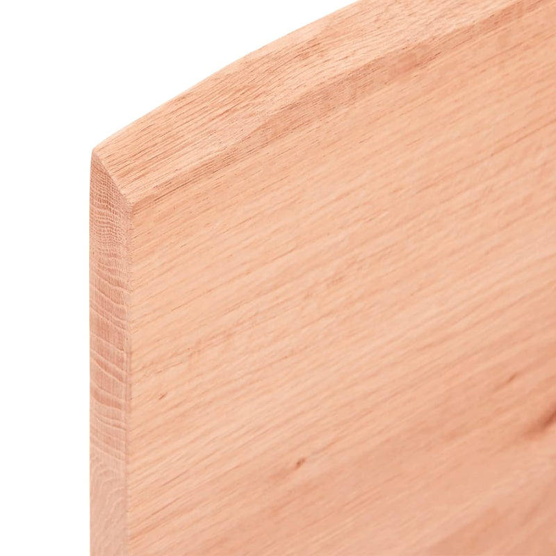 vidaXL világosbarna kezelt tömör tölgyfa asztallap 80x40x2 cm