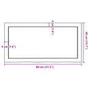 vidaXL világosbarna kezelt tömör tölgyfa asztallap 80x40x(2-6) cm
