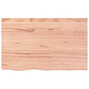 vidaXL világosbarna kezelt tömör tölgyfa asztallap 80x50x(2-6) cm