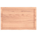 vidaXL világosbarna kezelt tömör tölgyfa asztallap 80x50x(2-6) cm