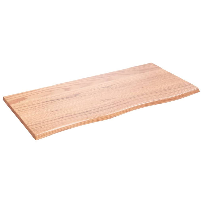 vidaXL világosbarna kezelt tömör tölgyfa asztallap 100 x 50 x 2 cm