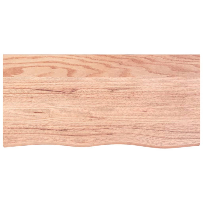 vidaXL világosbarna kezelt tömör tölgyfa asztallap 100 x 50 x 2 cm