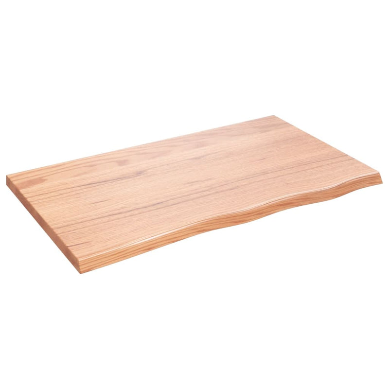 vidaXL világosbarna kezelt tömör tölgyfa asztallap 100x60x(2-4) cm