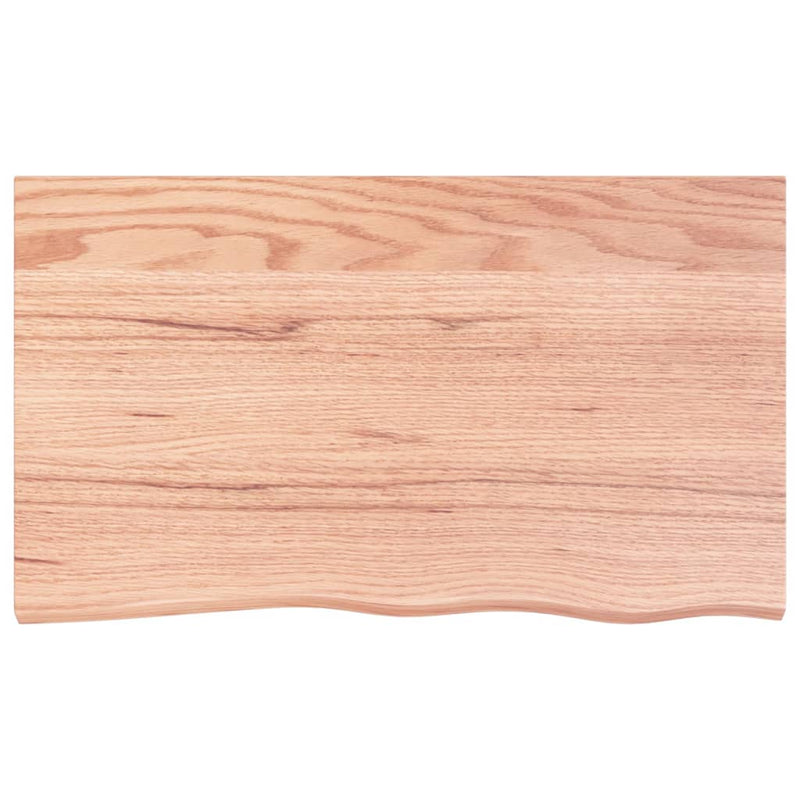 vidaXL világosbarna kezelt tömör tölgyfa asztallap 100x60x(2-4) cm