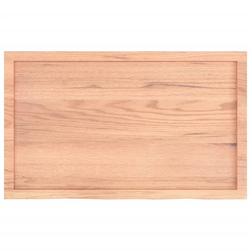 vidaXL világosbarna kezelt tömör tölgyfa asztallap 100x60x(2-4) cm