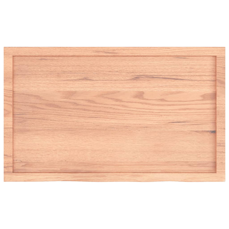 vidaXL világosbarna kezelt tömör tölgyfa asztallap 100x60x(2-6) cm