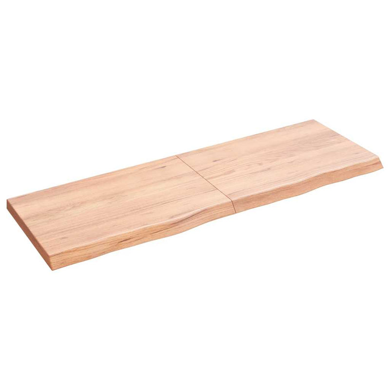 vidaXL világosbarna kezelt tömör tölgyfa asztallap 120x40x(2-4) cm