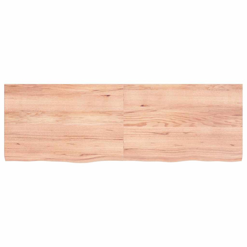 vidaXL világosbarna kezelt tömör tölgyfa asztallap 120x40x(2-4) cm