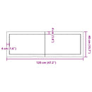 vidaXL világosbarna kezelt tömör tölgyfa asztallap 120x40x(2-4) cm