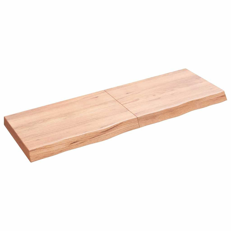 vidaXL világosbarna kezelt tömör tölgyfa asztallap 120x40x(2-6) cm