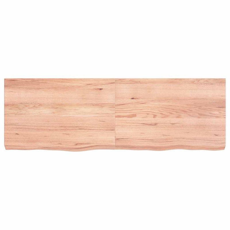 vidaXL világosbarna kezelt tömör tölgyfa asztallap 120x40x(2-6) cm