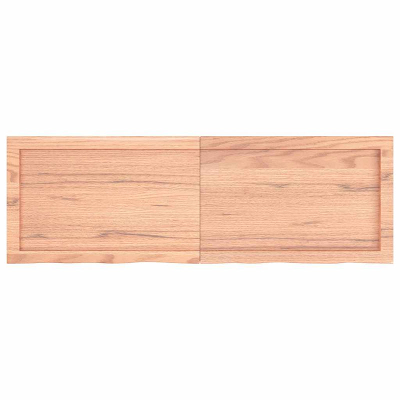 vidaXL világosbarna kezelt tömör tölgyfa asztallap 120x40x(2-6) cm