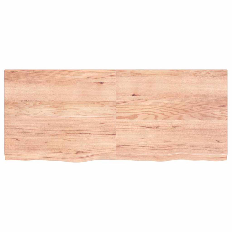 vidaXL világosbarna kezelt tömör tölgyfa asztallap 120x50x(2-4) cm
