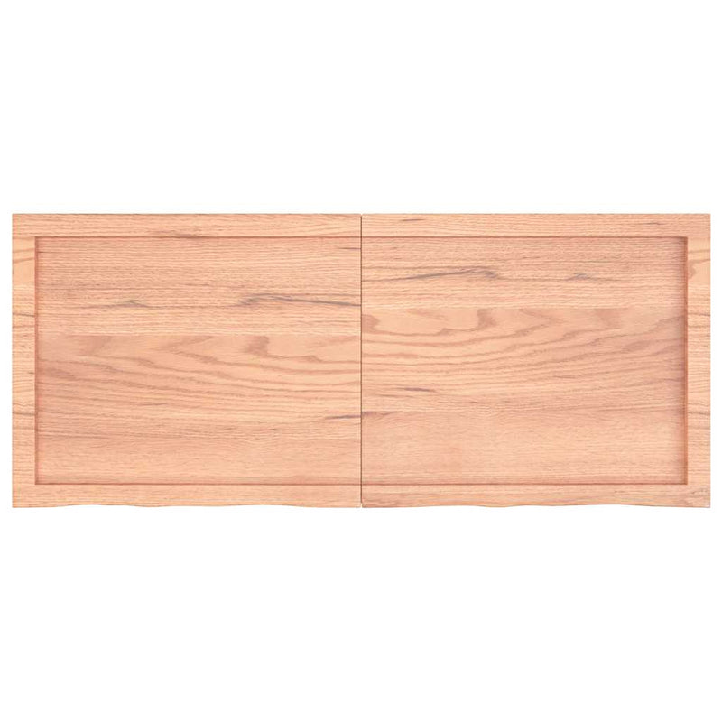 vidaXL világosbarna kezelt tömör tölgyfa asztallap 120x50x(2-4) cm